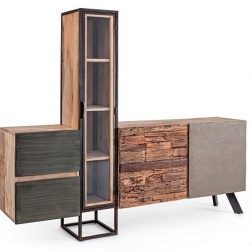 Credenza 3 ante 2 cassetti in legno Manchester Bizzotto